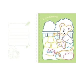 Książka dla dzieci Koloruję i nie wychodzę poza linię - z lokomotywą.