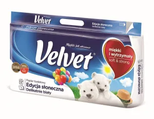 Papier toaletowy Velvet Delikatnie Biały XXL kolor: biały 8 szt