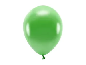 Balon gumowy Metalizowane Eco Balloons zielony 260mm Partydeco (ECO26M-101)