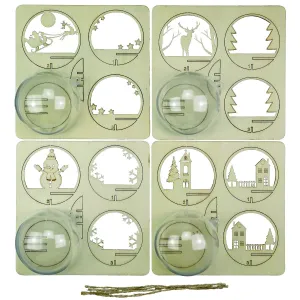 Ozdoba świąteczna Craft-Fun Series do złożenia Bombki akrylowe z widoczkami Titanum (DIY-XM(104))