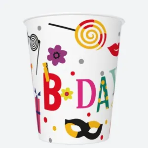 Kubek jednorazowy daisy papier 250ml Pol-mak (01)