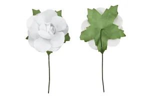 Ozdoba papierowa Craft-Fun Series róże na druciku Titanum (25YX0902-12- white)