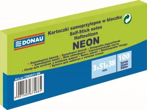 Notes samoprzylepny Donau Neon zielony 300k 51mm x 38mm (7585011-06)