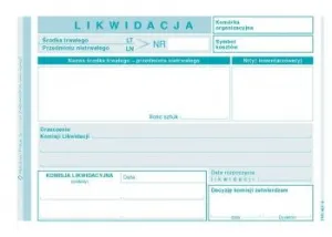 Druk offsetowy Michalczyk i Prokop likwidacja środka trwałego A6 40k. (421-5)