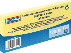 Notes samoprzylepny Donau żółty 100k 38mm x 51mm (7585001-11)