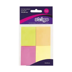 Notes samoprzylepny Strigo karteczki neonowe mix neonowy 200k 50mm x 375mm (SSN005)