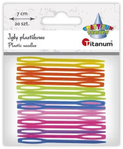 Igły (403040) k:5-4 Craft-Fun Series igły plastikowe 20szt/7cm plastik Titanum 20 sztuk