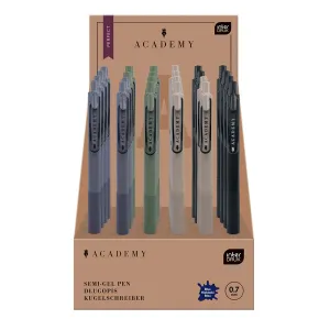 Długopis żelowy ACADEMY PERFECT z gripem wkład niebieski 0,7mm Interdruk (żelowy)