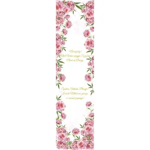 Kartka składana KARNET DL Slub  ZŁOTE PIWONIE DL Henry