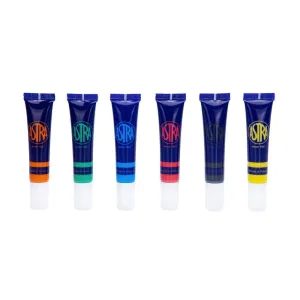 Farba do malowania na szkle Farby do tworzenia naklejek żelowych zest. 6 x 15ml kolor: różne 6ml 6 kolor. Astra (301122015)