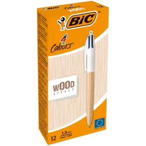 Długopis 4 Colour St 4C Wood Natural wkład mix 1,0mm Bic (508964)