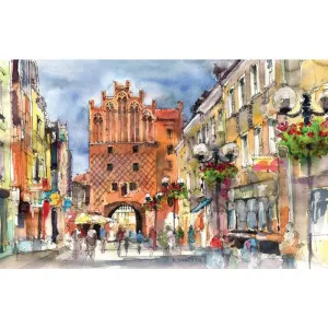 Kalendarz ścienny Akwarele Z Polski notatnikowy 110mm x 470mm Lucrum (WN04)