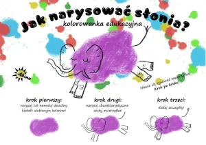 Książeczka edukacyjna Jak narysować słonia? Abino