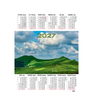 Kalendarz ścienny jednoplanszowy 580mm x 845mm Beskidy
