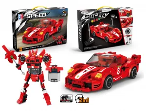 Klocki konstrukcyjne auto robot 2w1 Lean (23577)