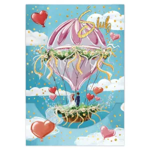 Kartka składana Karnet B6 ślub  balon B6 Henry