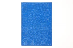 Cyfry samoprzylepne 25 mm niebieskie Farro