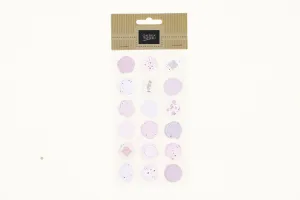 Naklejka (nalepka) pieczątki jasno fioletowe 18szt. Argo (254053)