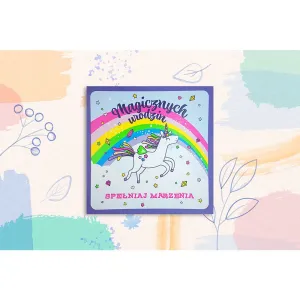 Kartka składana KARNET KW  NEON UNICORN TECZA kw Henry (5907465664417)