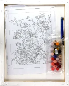 Zestaw kreatywny Malowanie po numerach 40x50cm Kwiaty Flamingo Line (FSY195)