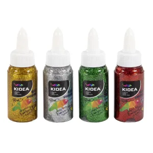 Klej w płynie brokatowy 50ml Kidea (KB50KAD)
