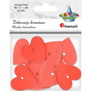Ozdoba drewniana Titanum Craft-Fun Series serca (MTCR-WDC766)