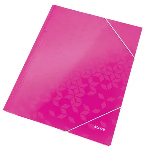 Teczka kartonowa na gumkę Leitz WOW A4 kolor: różowy metaliczny 80g (39820023)