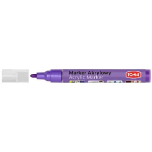 Marker specjalistyczny Toma akrylowy-metaliczny rózowy, różowy metaliczny 2,5mm okrągła końcówka (TO-402)