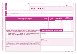 Druk offsetowy A5 Faktura czynności zwolnione z podatku 80k. Michalczyk i Prokop (198-3E)
