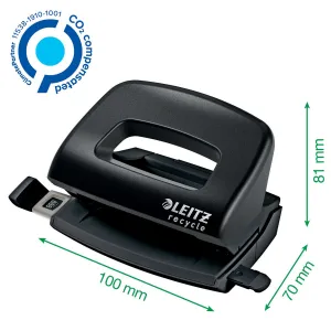 Dziurkacz nexxt recycle czarny 10k (50100095) Leitz