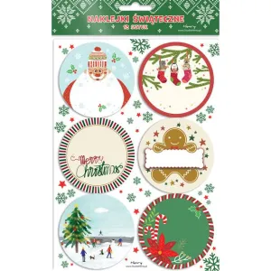 Naklejka (nalepka) Prezentowe Mikołaj  z brodą Henry (5905701485604)