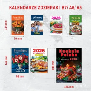 Kalendarz ścienny ZDZIERAK KUCHNIA POLSKA A6 Press