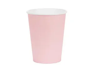 Kubek jednorazowy jasny różowy papier 250ml Partydeco (KPP90-081S-EU1)