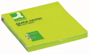 Notes samoprzylepny (karteczki) zielony 80k [mm:] 76x76 Q-Connect (KF10515)