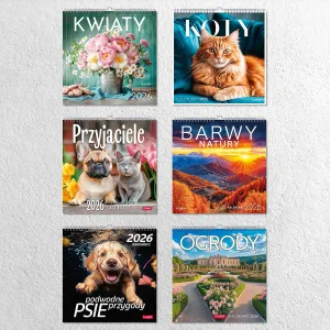 Kalendarz ścienny PSY POD WODĄ 33x33 330mm x 330mm Press