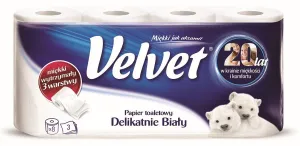 Papier toaletowy Velvet Delikatnie Biały XXL kolor: biały 8 szt