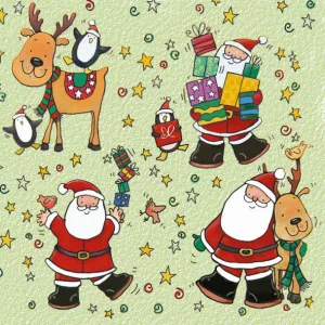 Serwetki Pol-mak gwiazdka - mix 330mm x 330mm (Sd GW)