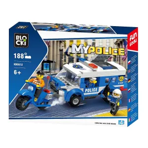 Klocki plastikowe Icom Blocki My Police pościg 188 elementy (KB0612)
