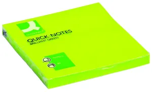Notes samoprzylepny (karteczki) zielony 80k [mm:] 76x76 Q-Connect (KF10515)
