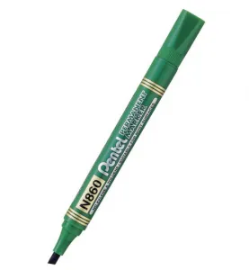 Marker permanentny Pentel, zielony 1,2-4,5mm ścięta końcówka