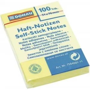 Notes samoprzylepny Donau żółta 100k 51mm x 76mm (7584001)