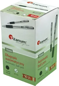 Długopis olejowy automatyczny wkład czarny 0,7mm Titanum (BPGBLACK ECONOMY)