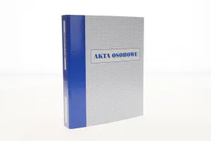 Teczka do akt osobowych A4 40 mm biało-niebieski tektura pokryta folią 1200g Resta