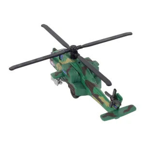 Helikopter Wojskowy Śmigłowiec Militarny Aluminiowy Mix Dźwięk Światła Lean (16530)
