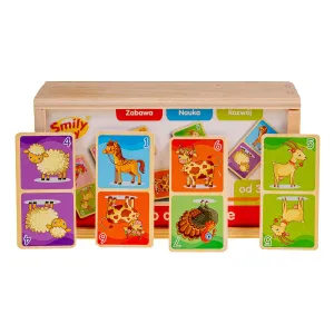 Gra logiczna domino drewniane Smily Play (SPW83591)