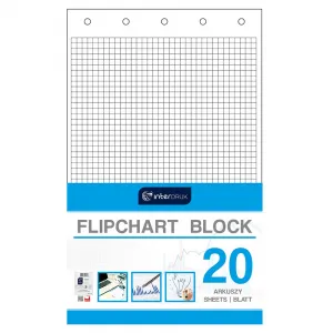 Blok do tablic flipchart Interdruk A1 20k. 80g krata 1000mm x 640mm (FLI20#)