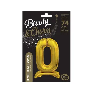 Balon gumowy Beauty&Charm cyfra stojąca złota złota Godan (BC-ASZ0)