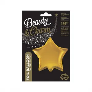 Balon foliowy Godan Gwiazda złota matowa 19 cali 19cal (HS-G19ZM)