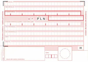 Druk samokopiujący A6 Polecenie przelewu/wpłata gotówkowa 2-odc. 80k. Michalczyk i Prokop (449-5M)