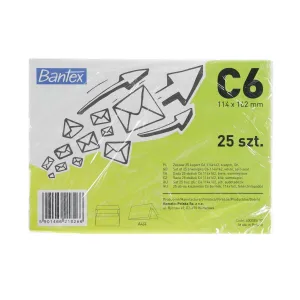 Koperta C6 SK biała Bantex (400085697) 25 sztuk